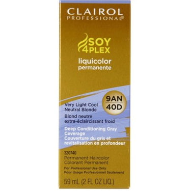 Clairol Professional Soy 4Plex Liquicolor Permanente – 9AN Very Light Cool Neutral Blonde – 2 oz - ANNS BEAUTY SUPPLY